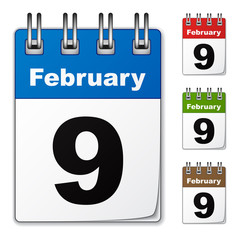 vector colored calendars