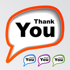 vector speech bubbles thank you