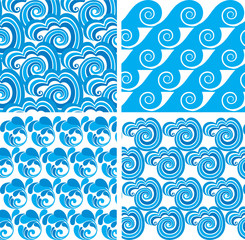Fototapeta na wymiar Seamless pattern with waves.