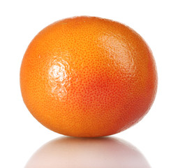 Fresh whole grapefruit isolated on white