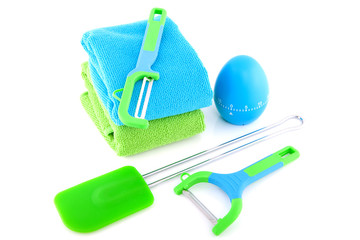 Colorful kitchen utensils