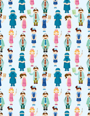 seamless doctor and nurse pattern