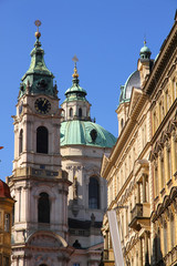 Fototapeta na wymiar Widok z Asyżu Kościół w Pradze