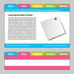vector web template - easy change focus on any tab