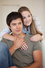 Fototapeta premium Portrait of a couple embracing