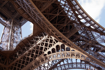 Fototapeta na wymiar Eiffel Tower, Paris, detail