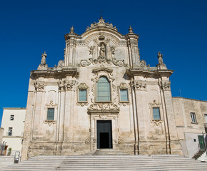 Fototapeta na wymiar Franciszek z Asyżu Kościół. Matera. Basilicata. Włochy.
