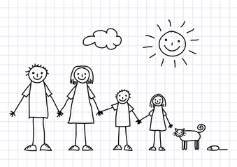 Drawing of family