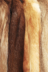 beige fur coats