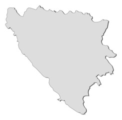 Map of Bosnia and Herzegovina