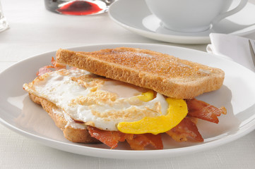 Bacon and egg sandwich