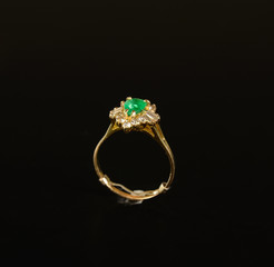 Emerald and Diamond Ring