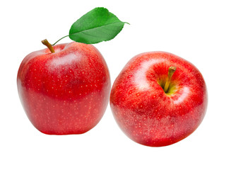 red apple isolated on white background