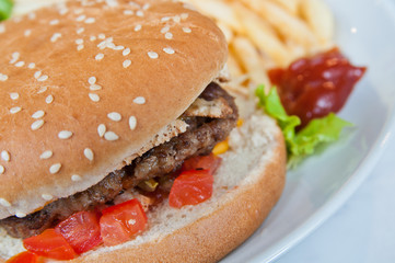 American cheese burger