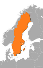 Map of Sweden