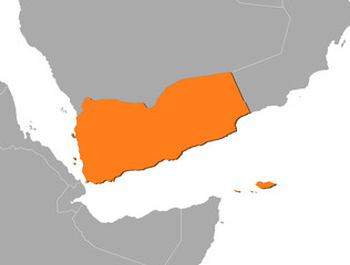 Obraz premium Map of Yemen