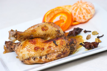 Chicken legs baked in oriental style