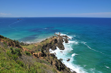 Fototapeta na wymiar Ocean view at Byron Bay, Australia