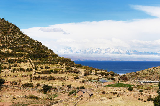 Inca ruins, Isla del Sol, Titicaca lake, Bolivia