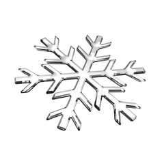 Isolated glass snowflake