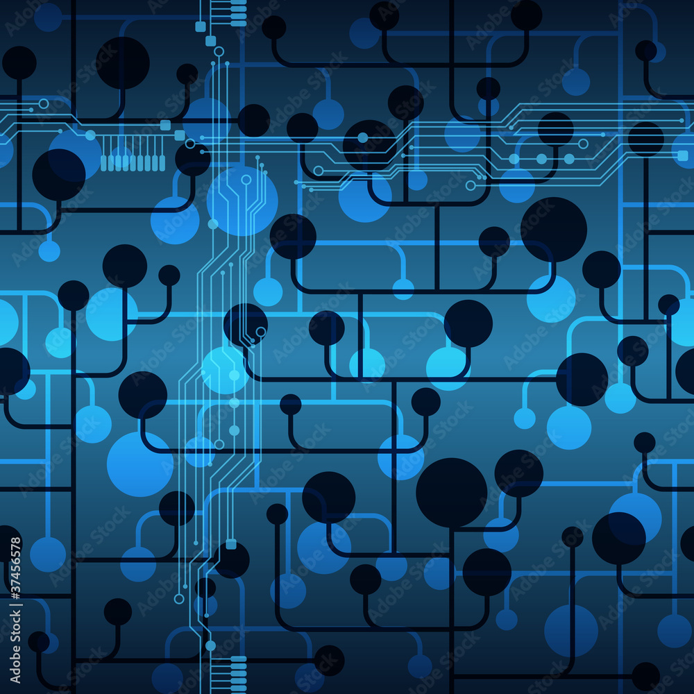 Poster abstract virtual chip communication background. seamless.