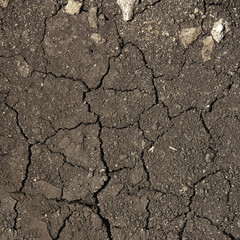 Quadratische Aufnahme von Bodenerosion vulkanische Erde