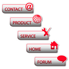 Vector navigation template - buttons of menu