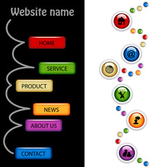 Vector set of navigation templates