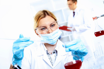 Scientists in laboratory