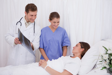 Fototapeta premium Doctors got good news for patient