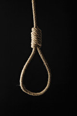 noose isolated on black