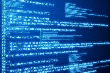Java code blue screen