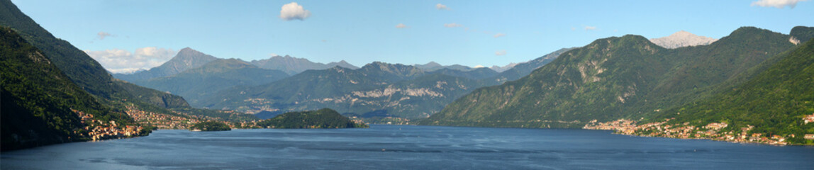 Fototapeta na wymiar Panorama Jezioro Como