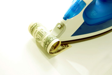 Dollar under the iron
