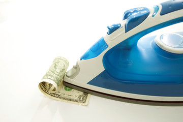 Dollar under the iron