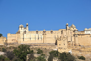 beautiful Amber Fort in Jaipur in morning light