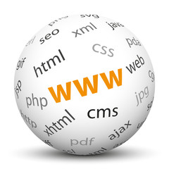 WWW, World Wide Web, 3D, Kugel, Internet, Web, Webdesign, HTML