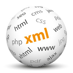 XML, 3D, Kugel, Web, Internet, WWW, CSS, HTML, XHTML, PHP, CMS