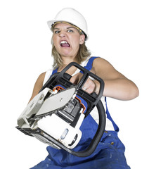 weird chain saw girl