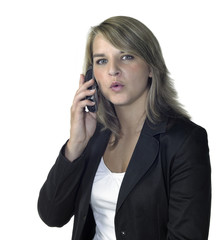 cute girl talking on the mobile phone