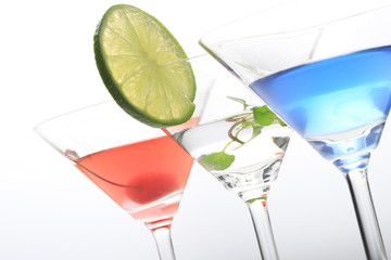 Cocktail in martini glass.