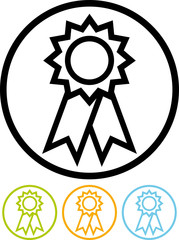 Award ribbon - Vector icon isolated on white