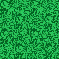 Green seamless wallpaper pattern