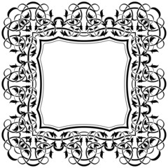 Black frame with ornamental border