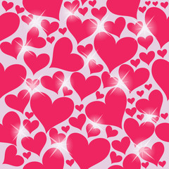 Fototapeta na wymiar valentine seamless hearts pattern