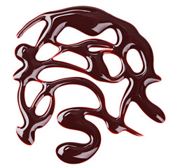 Nail polish (enamel) brown sample pattern, isolated on white
