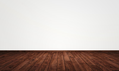 Freie Wand mit Parkett Boden