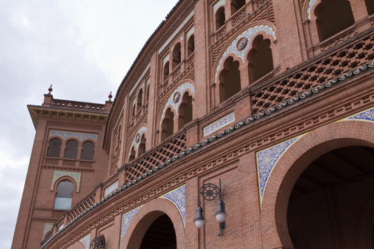 A side of Madrid's bullfight arena