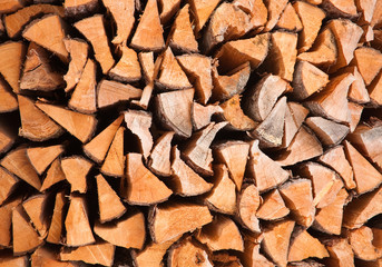 Firewood stacked in a pile