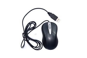 mouse computer on white background